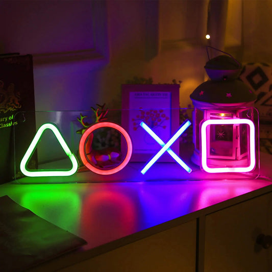 Neon Sign Custom PS4 Game Icon Light for Wall Hanging Atmosphere Playstation Lamp LED Colorful Lighting Room Bar Club Art Decor Royal Luxe Market