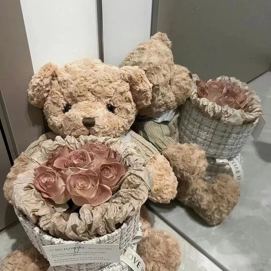 Valentine's Day Gift: Little Bear Doll Graduation Gift, Festival Gift Bouquet, Festival Gift Doll Rose Companion Gift Royal Luxe Market