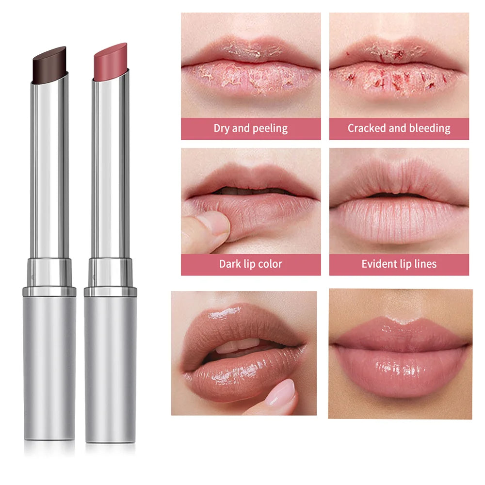 Lipstick Pink Honey Tinted Lip Balm in Black Honey Powerful Lip Repulper Lip Brightening for Dark Lips Exfoliating Care Royal Luxe Market