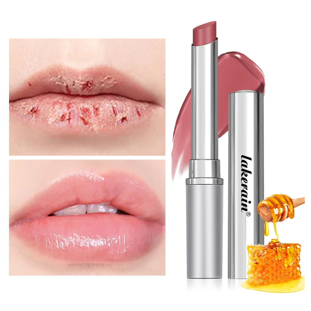 Lipstick Pink Honey Tinted Lip Balm in Black Honey Powerful Lip Repulper Lip Brightening for Dark Lips Exfoliating Care Royal Luxe Market