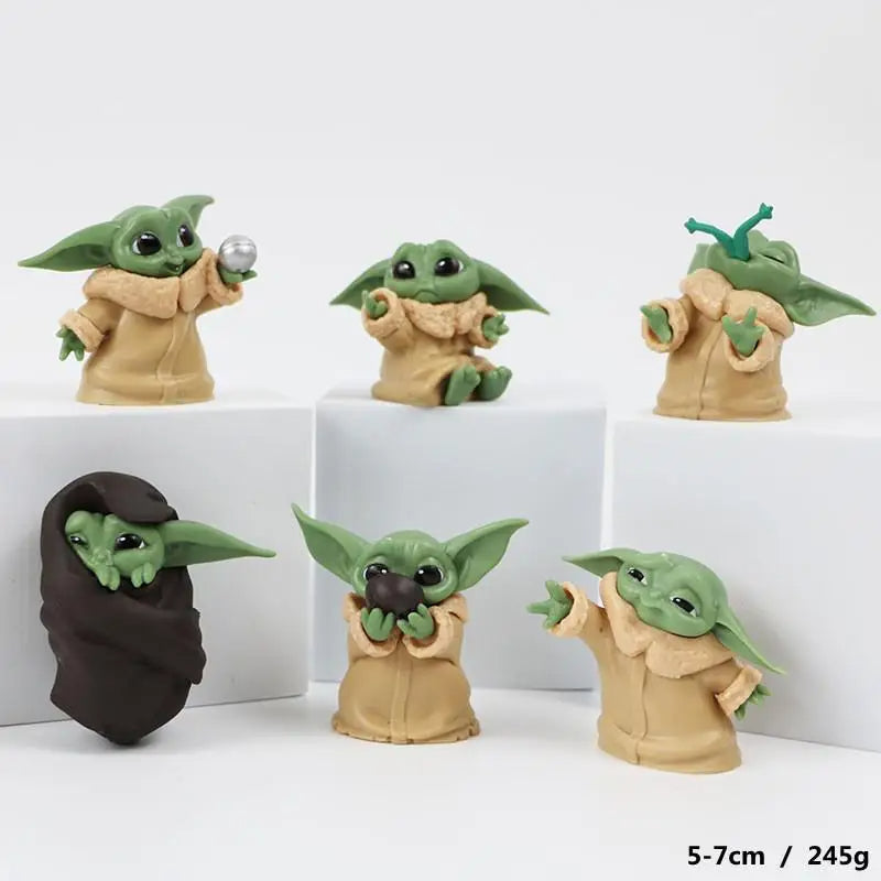 6 Pcs/Set The Child Yoda Baby 5-8cm Mini Figure 2 Style The Mandalorian Grogu Lovely Decoration Ornaments Gifts Royal Luxe Market