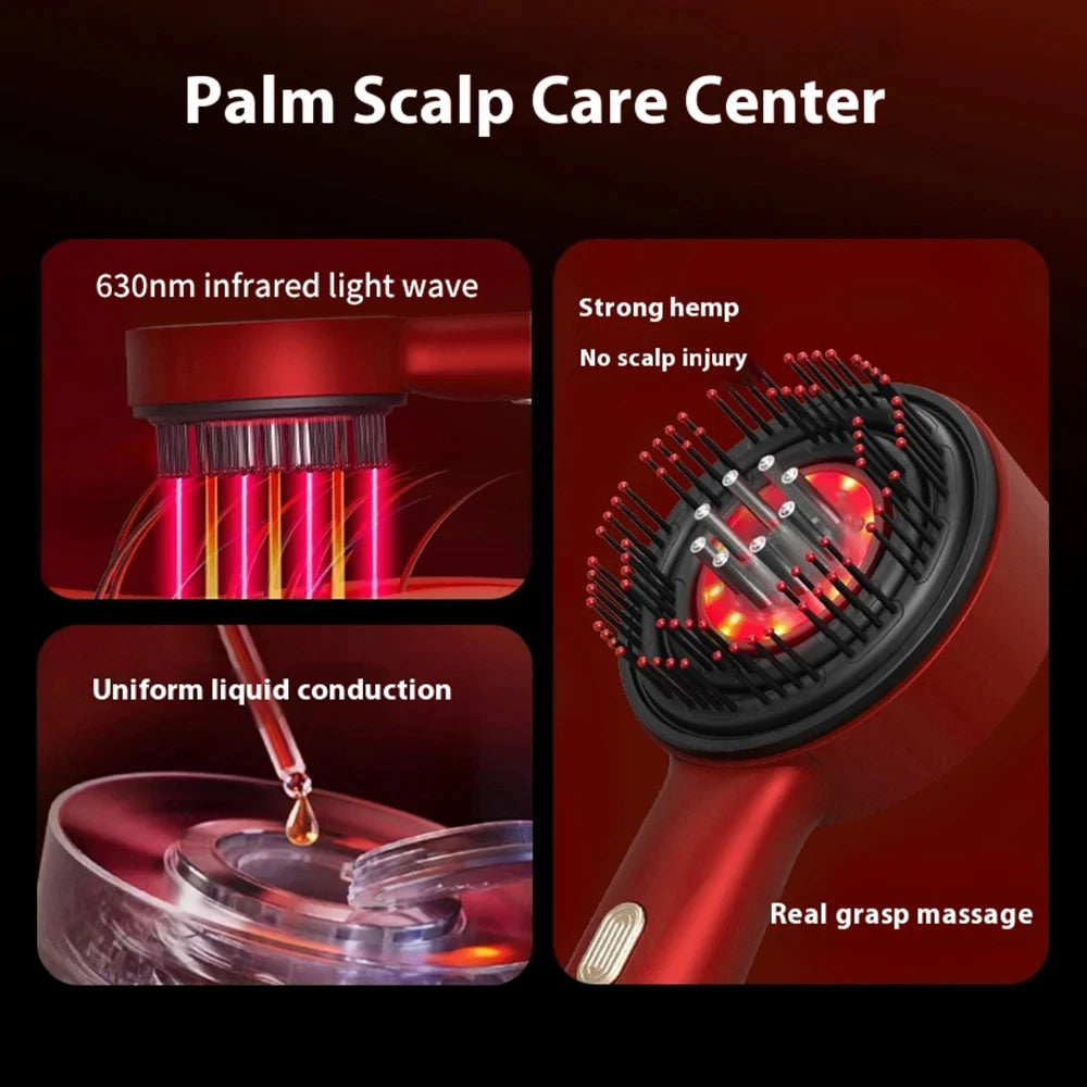 Electric Microcurrent Massage Comb Portable Hair Follicles Comb Scalp Oil Applicator Head Massager Hair Growth Anti Loss Care Royal Luxe Market