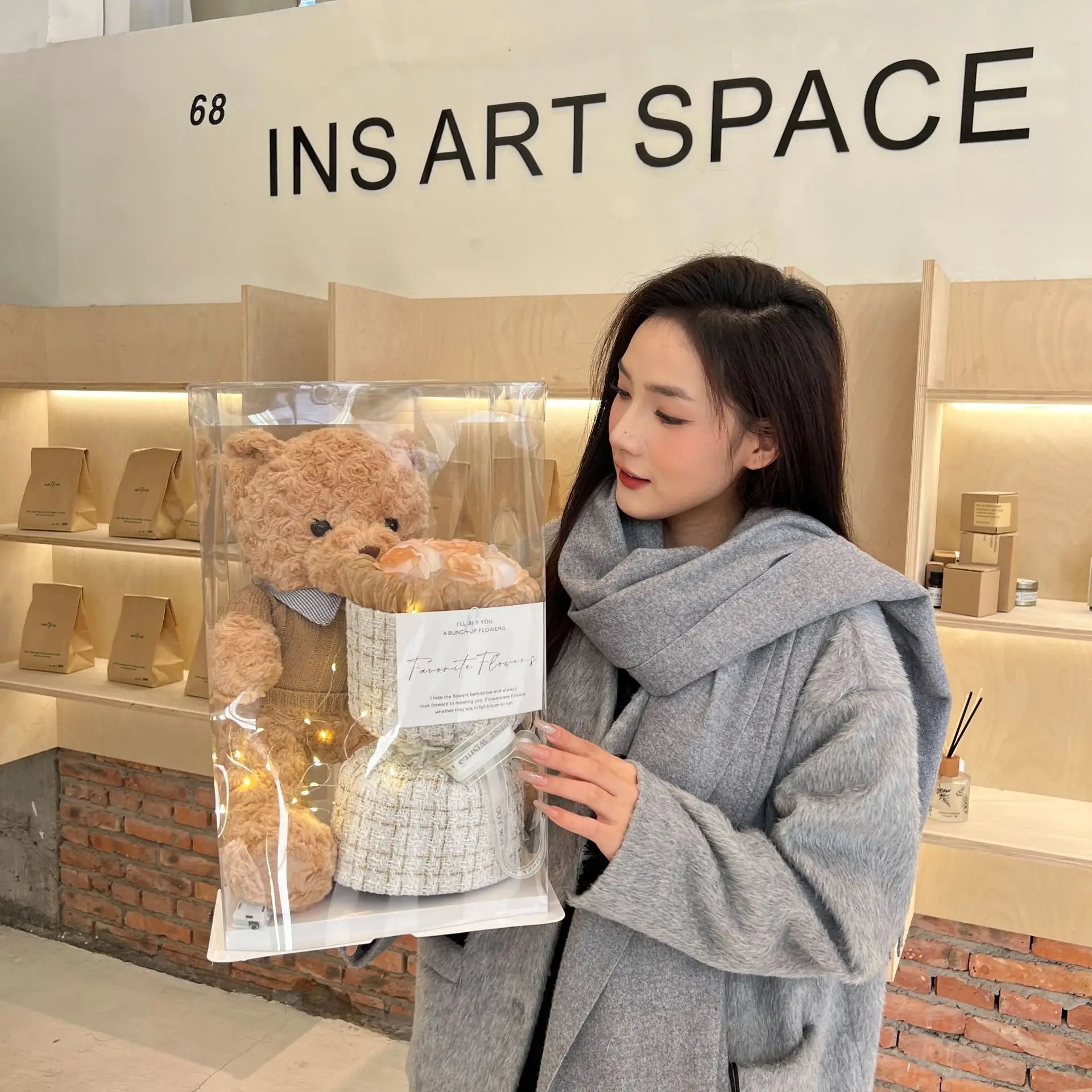 Valentine's Day Gift: Little Bear Doll Graduation Gift, Festival Gift Bouquet, Festival Gift Doll Rose Companion Gift Royal Luxe Market