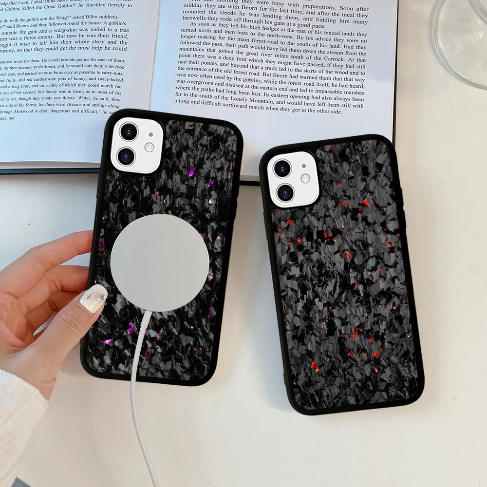 Premium Forged Carbon MagSafe Phone Case – Magnetic Wireless Charging for iPhone 11-16 Pro Max/Plus/Mini" Royal Luxe Market