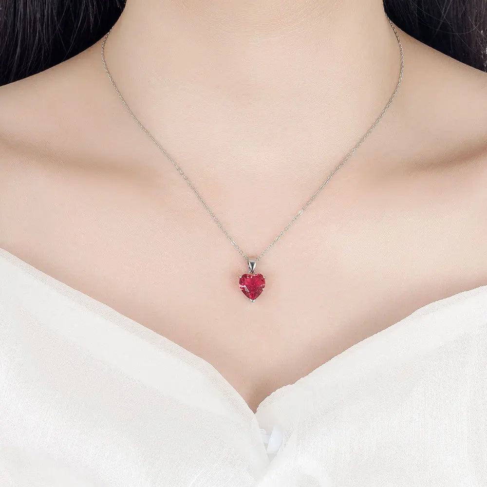 Heart Zircon 925 Silver Jewelry Sets Elegant Women's Ring Earrings Necklace Wedding Bridal Engagement Accessories Royal Luxe Market