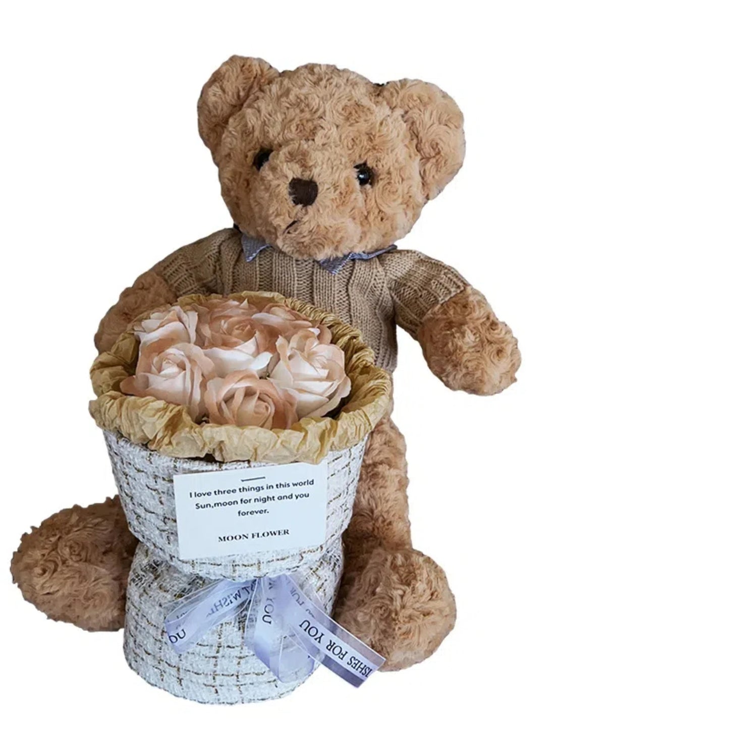 Valentine's Day Gift: Little Bear Doll Graduation Gift, Festival Gift Bouquet, Festival Gift Doll Rose Companion Gift Royal Luxe Market