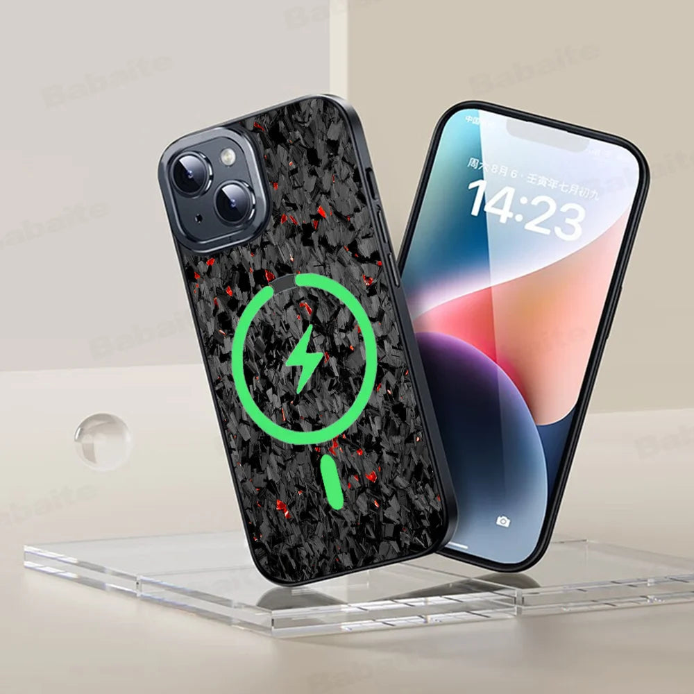 Premium Forged Carbon MagSafe Phone Case – Magnetic Wireless Charging for iPhone 11-16 Pro Max/Plus/Mini" Royal Luxe Market