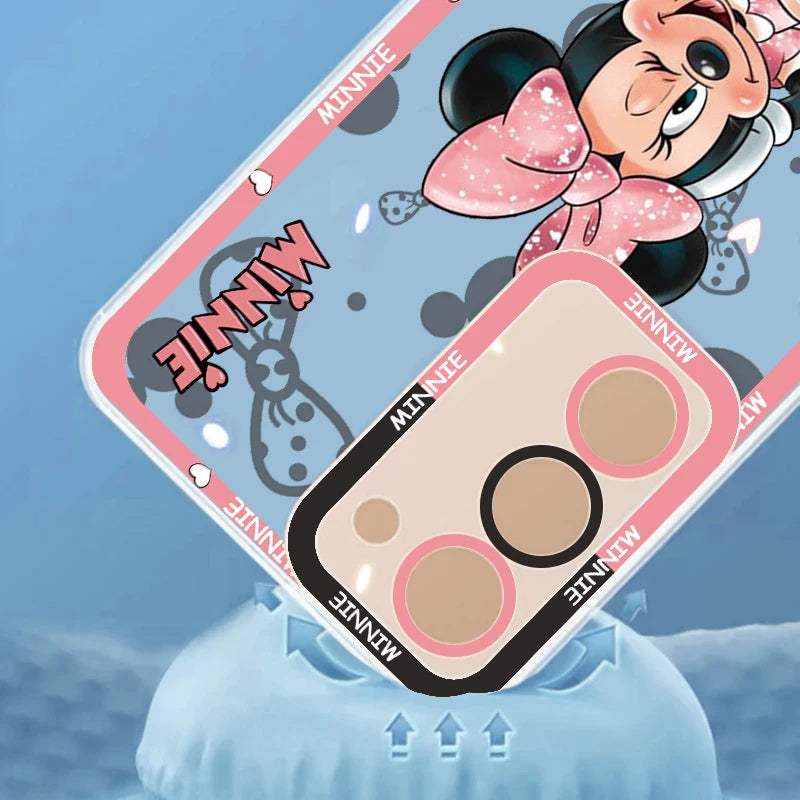 Love Minnie Mickey For Samsung Galaxy S24 S23 S22 S21 S20 Plus FE Ultra A52 A53 A54 Angel Eyes Transparent Phone Case Royal Luxe Market