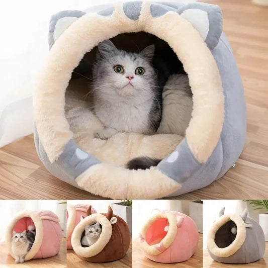 Cat Bed House Kennel Nest Round Pets Sleeping Cave Kitten Beds Pet Basket Cozy Kitten Lounger Cushion Cat House Tent Dog House Royal Luxe Market