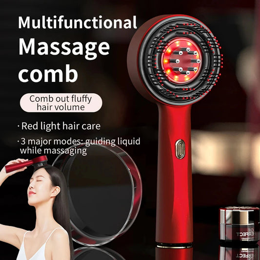 Electric Microcurrent Massage Comb Portable Hair Follicles Comb Scalp Oil Applicator Head Massager Hair Growth Anti Loss Care Royal Luxe Market