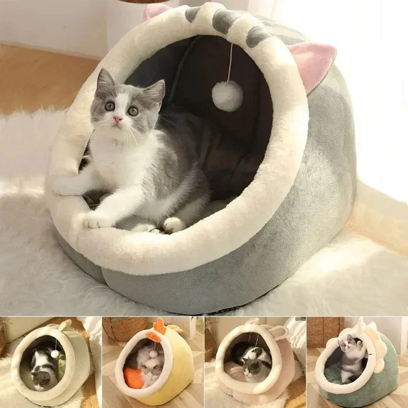 Cat Bed House Kennel Nest Round Pets Sleeping Cave Kitten Beds Pet Basket Cozy Kitten Lounger Cushion Cat House Tent Dog House Royal Luxe Market