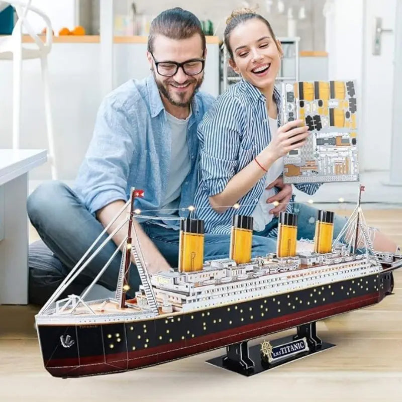 Titanic 3D LED Puzzles for Adults 88 CM 266 Pieces,Titanic Toys for Adults Teens, Home Decor Birthday Gifts Adults Easter Gifts - Royal Luxe Market