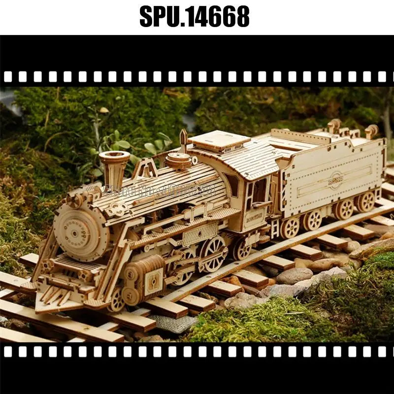 3d Wooden Puzzle Toys Steam Train Model Building Kits For Teens Adult Royal Luxe Market