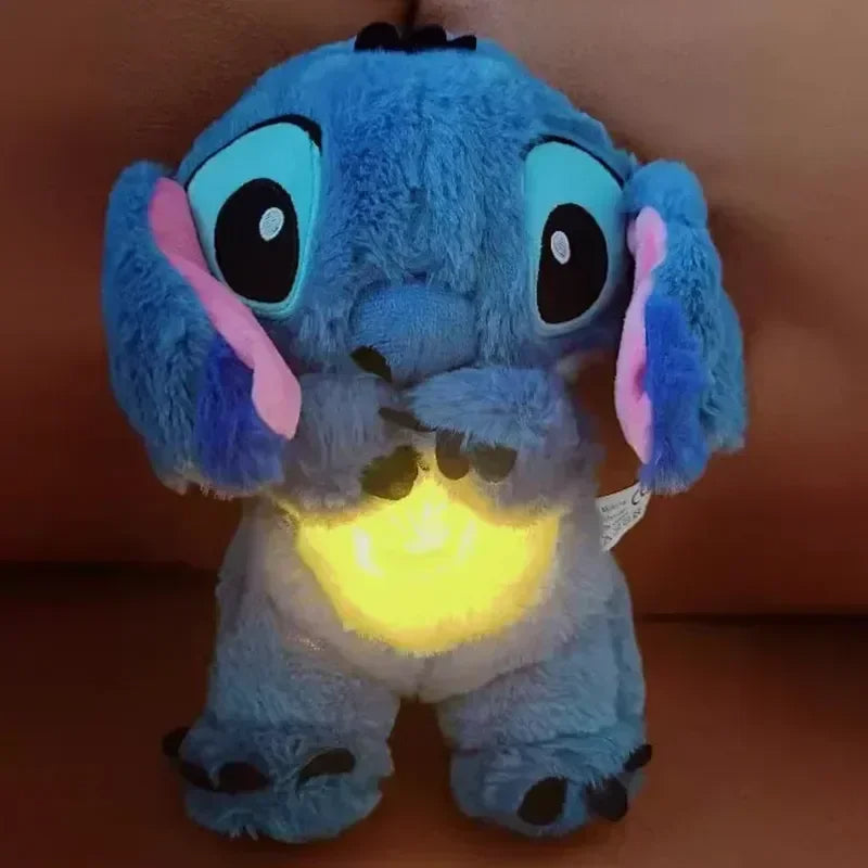 Lilo&Stitch Plush Doll Breath Child Peluche Kawaii Soothes Toy Anime Baby Music Light Sleep Toys Pink Stitch Kid Gifts - Royal Luxe Market