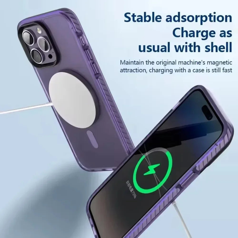 UNBREAKCABEL Magnetic Case For iPhone 15 13 12 11 14 Pro Max Plus Magnetic Wireless Charging cover Royal Luxe Market