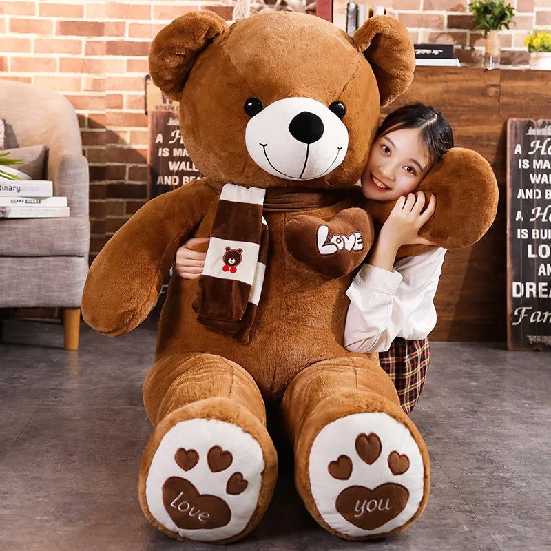 High Quality 4 Colors Teddy Bear With Scarf Stuffed Animals Bear Plush Toys Doll Pillow Kids Lovers Birthday Baby Gift - Royal Luxe Market