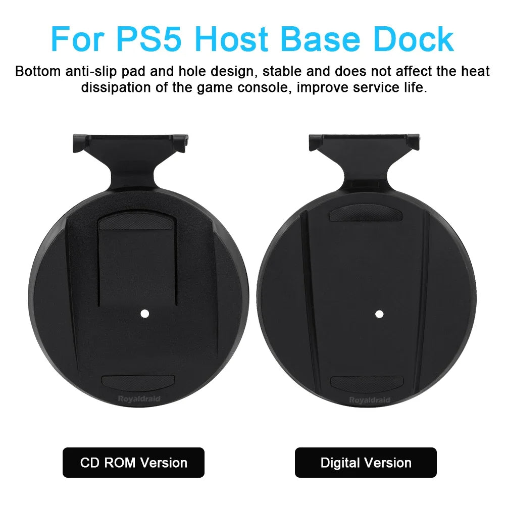 NEW 2 IN 1 Vertical Stand Holder Game Console Dock Mount Bracket Base Support with Fixing Screw For PS5 Game Console Accessories Royal Luxe Market