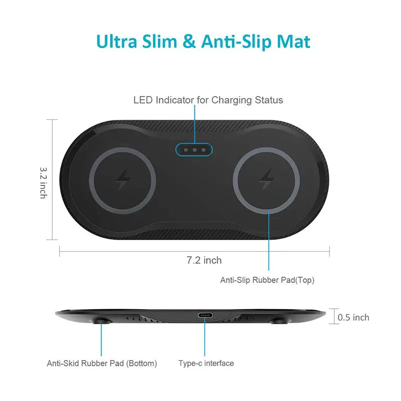 Wireless Charger Dual Mobile Phone Charger Royal Luxe Market