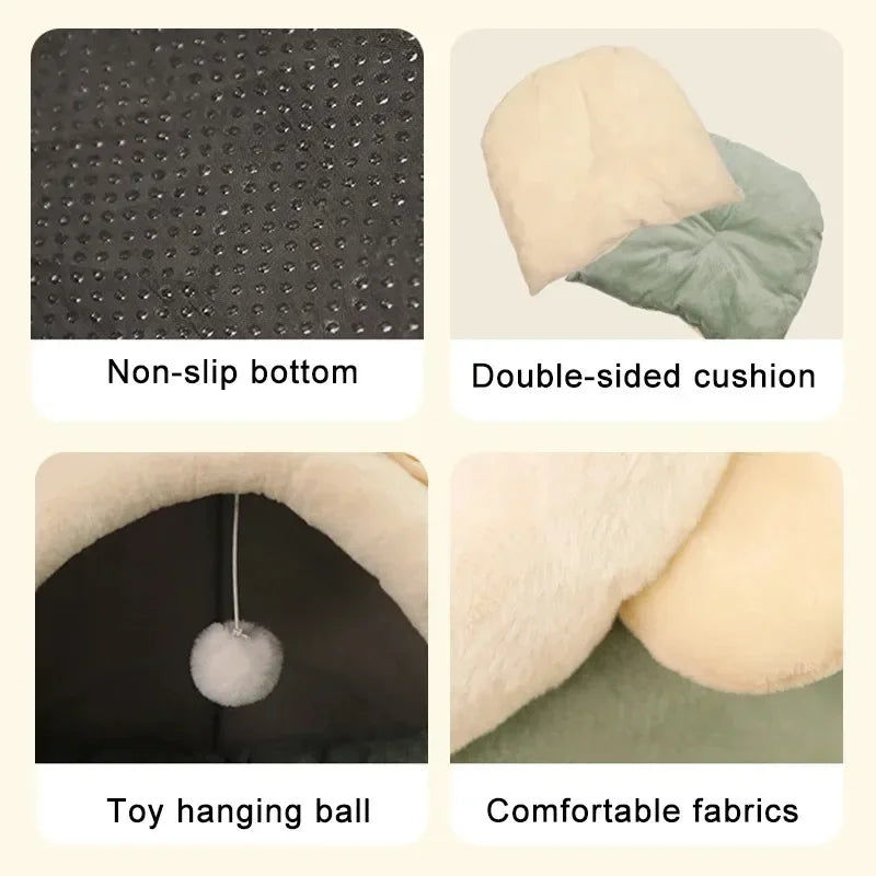 Cat Bed House Kennel Nest Round Pets Sleeping Cave Kitten Beds Pet Basket Cozy Kitten Lounger Cushion Cat House Tent Dog House Royal Luxe Market