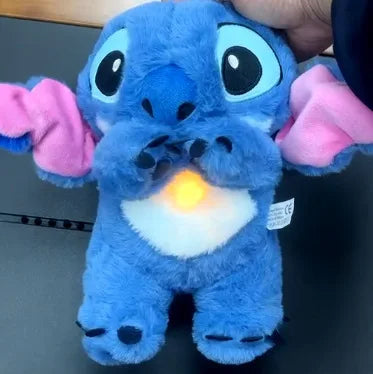 Lilo&Stitch Plush Doll Breath Child Peluche Kawaii Soothes Toy Anime Baby Music Light Sleep Toys Pink Stitch Kid Gifts - Royal Luxe Market