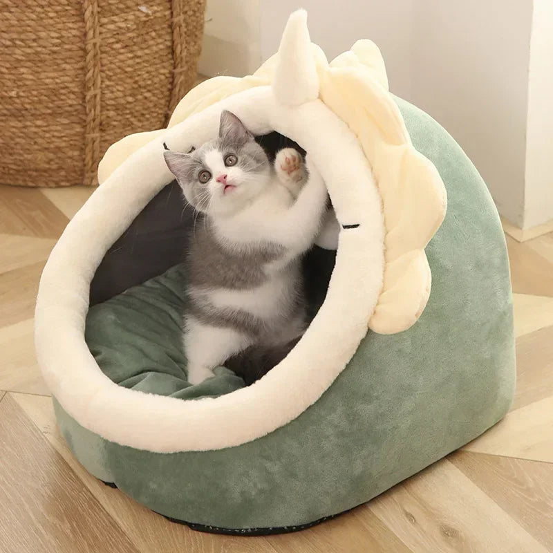 Cat Bed House Kennel Nest Round Pets Sleeping Cave Kitten Beds Pet Basket Cozy Kitten Lounger Cushion Cat House Tent Dog House Royal Luxe Market