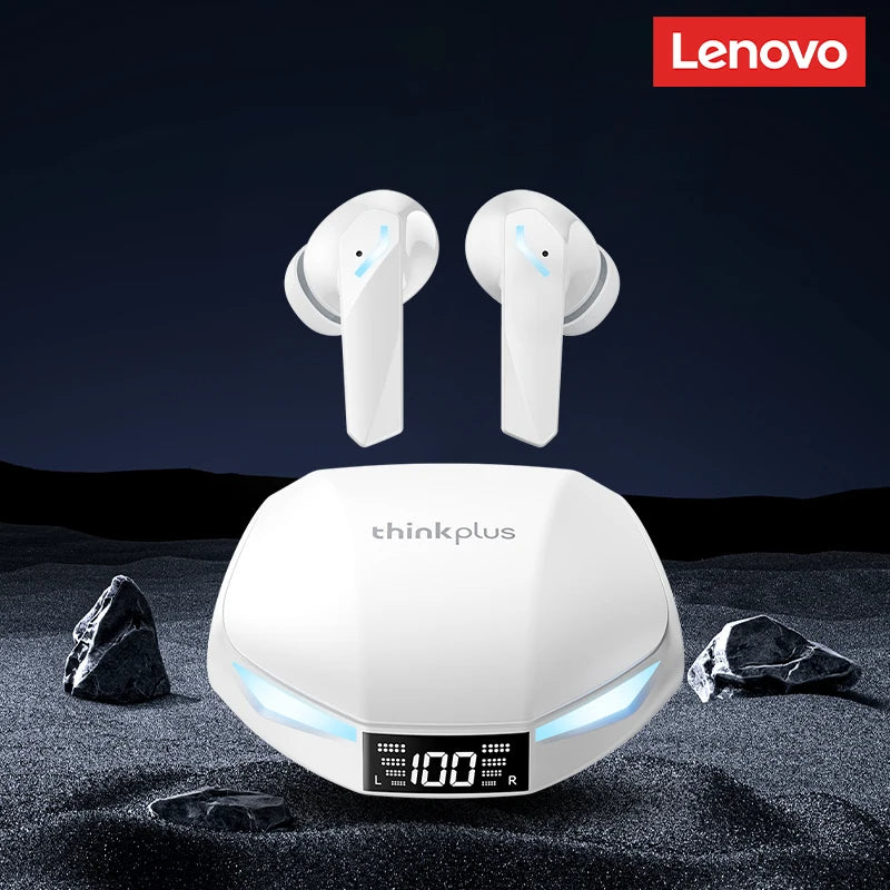 New Lenovo GM2 PRO MAX Wireless Bluetooth 5.4 Earphones LED Digital Display Waterproof Earbuds Noise Cancelling Gaming Headset Royal Luxe Market