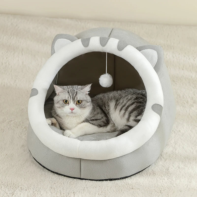 Cat Bed House Kennel Nest Round Pets Sleeping Cave Kitten Beds Pet Basket Cozy Kitten Lounger Cushion Cat House Tent Dog House Royal Luxe Market