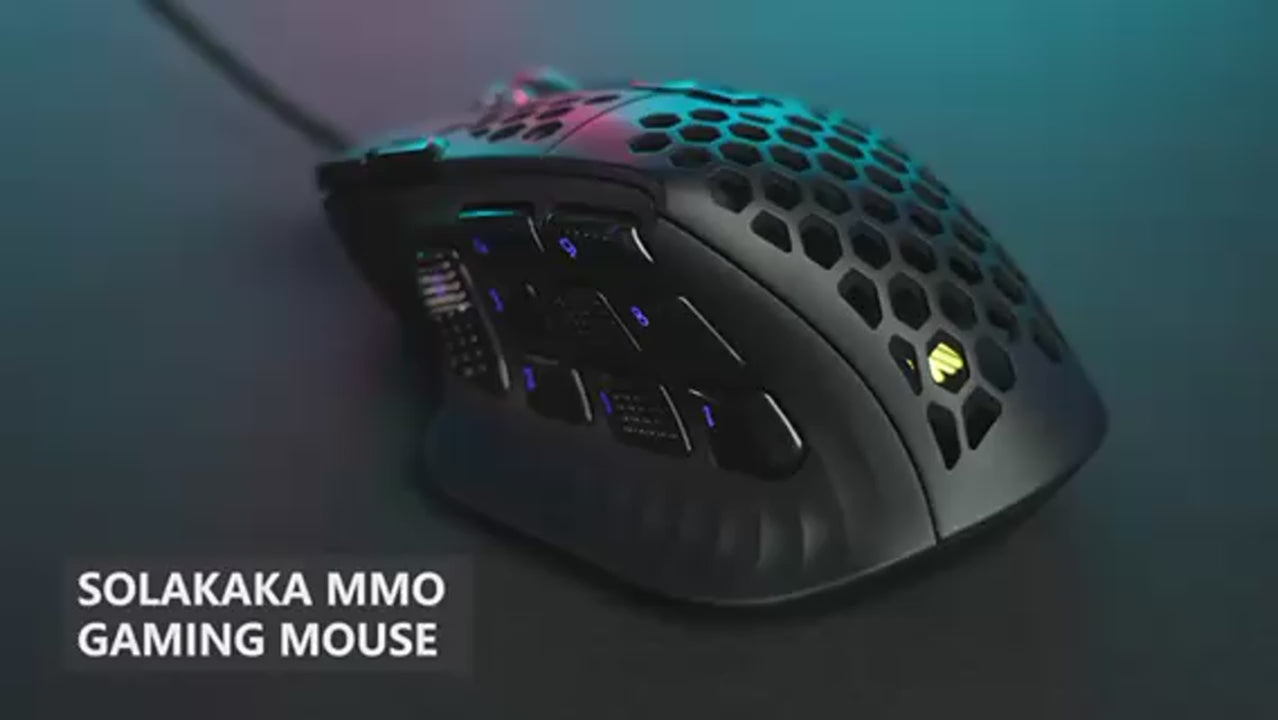 SOLAKAKA SM809 Pro Wireless MMO Gaming Mouse With 9 Side Buttons,24000