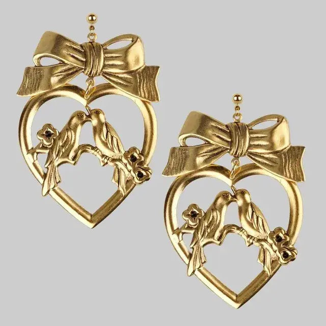 Zircon Bow Knot Round Pearl Pendant Gold Color C Shape Earrings for Women Elegant Delicate Sweet Girls Party Jewellry Royal Luxe Market