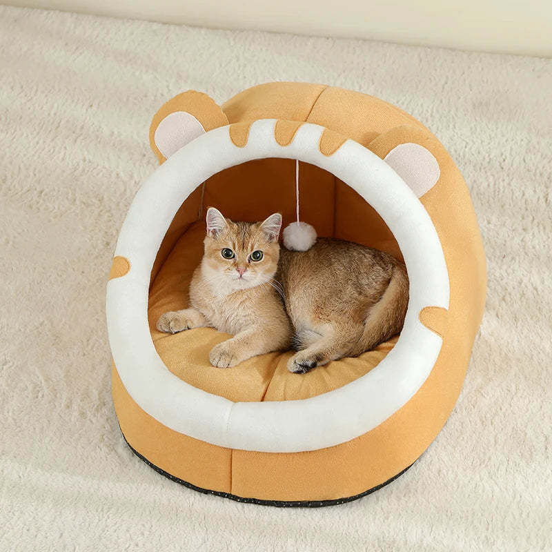 Cat Bed House Kennel Nest Round Pets Sleeping Cave Kitten Beds Pet Basket Cozy Kitten Lounger Cushion Cat House Tent Dog House Royal Luxe Market