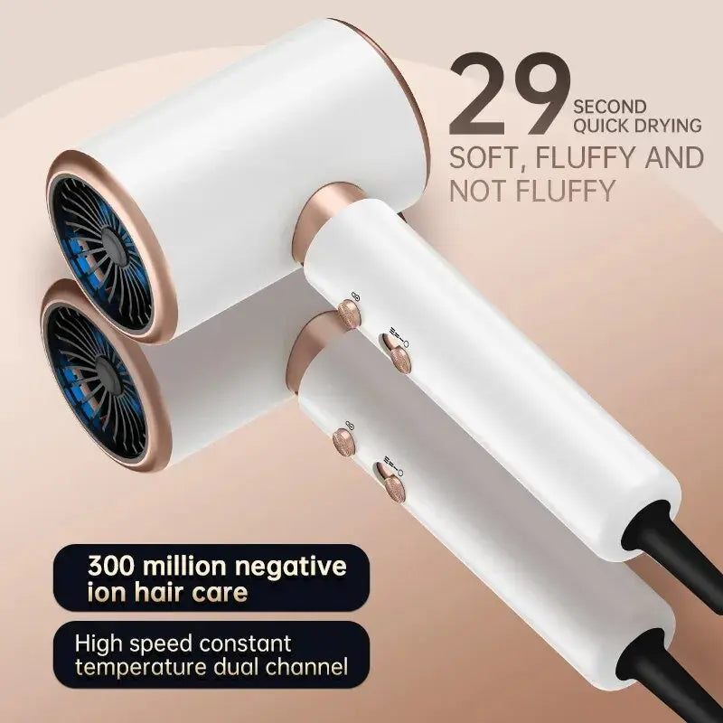 Hair Dryer, High-Speed Electric Turbine Airflow, Low Noise, Constant Temperature And Quick Drying, Suitable For Home Salons. Royal Luxe Market